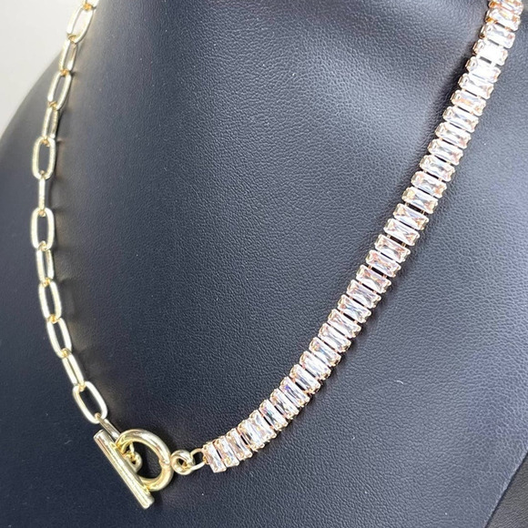 NEW Paperclip CZ Necklace Chain Fashion Jewelry 2025 trend trendy m29 - Picture 4 of 14